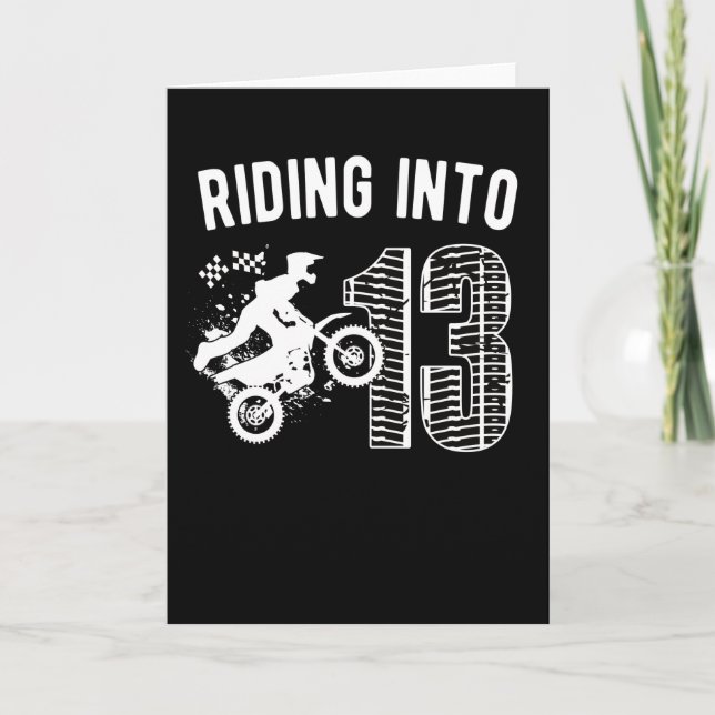 Carte 13e anniversaire Gift Dirt Bike 13 ans (Devant)
