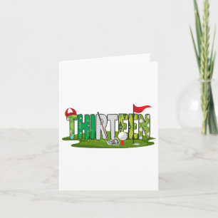Carte 13e Anniversaire Golf Thème 13 ans Enfants Sport P