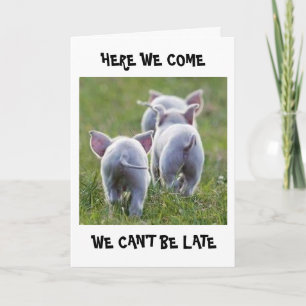 Carte **13e ANNIVERSAIRE** HURRY UP NOUS NE POUVONS PAS