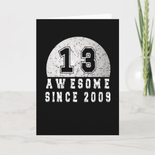 Carte 13e Anniversaire Né En 2009 Garçon De Golfeur 13 A