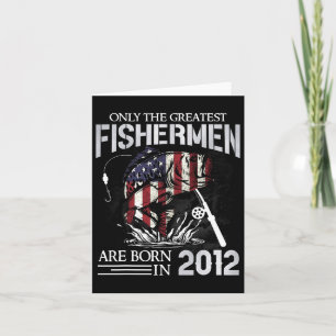 Carte 13e Anniversaire Pêcheurs Usa Drapeau 13 ans Pêche