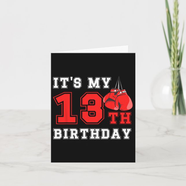 Carte 13e Boxe Anniversaire Fête de treize ans Boxer (Devant)