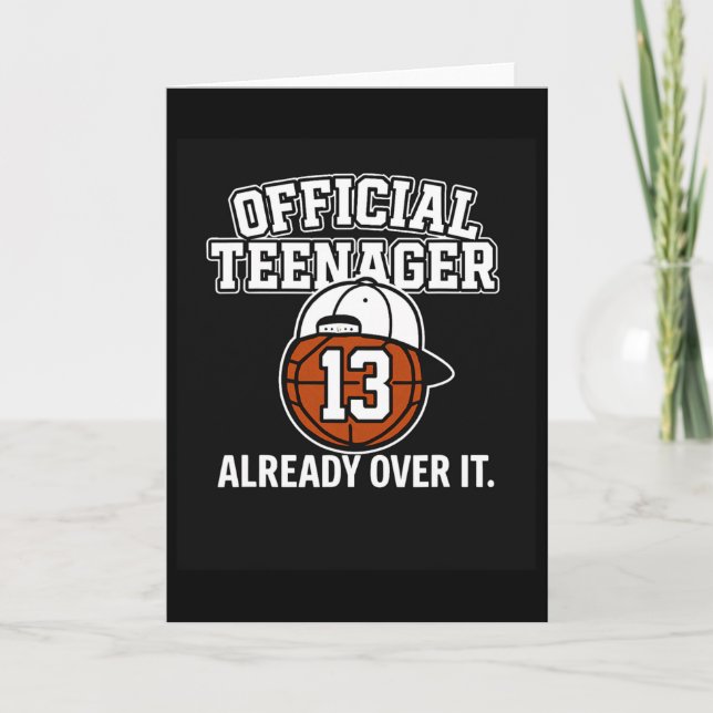 Carte 13th Birthday Official Teenager Funny Teen Sketll  (Devant)