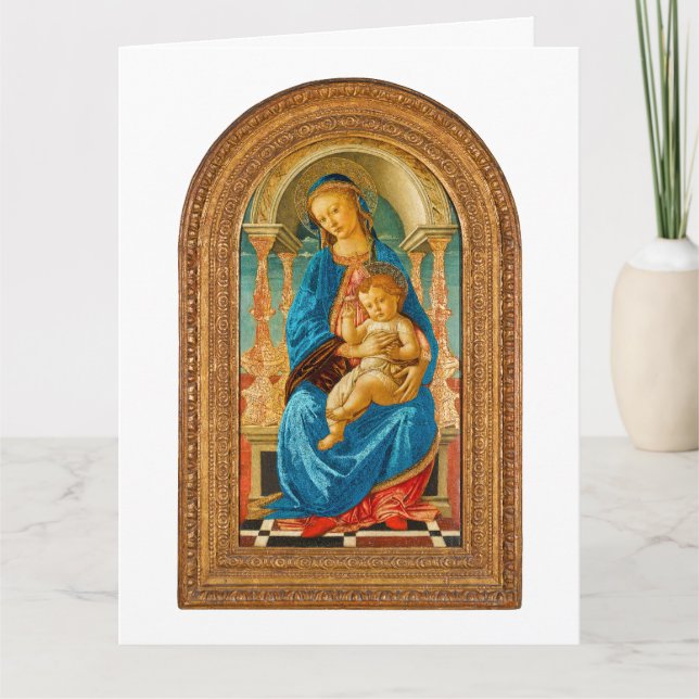 Carte 1470 Botticelli Madonna et Enfant Enthronisés  (Devant)