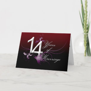 Carte 14 ans de mariage (anniversaire du mariage)