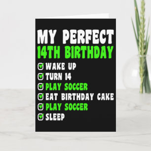 Carte 14 ans Mon 14e anniversaire parfait Football 14e A