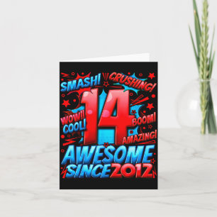 Carte 14 ans pour garçons 14e anniversaire garçon 14 ans
