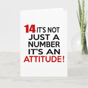 Carte 14 ce n'est pas qu'un nombre c'est une attitude