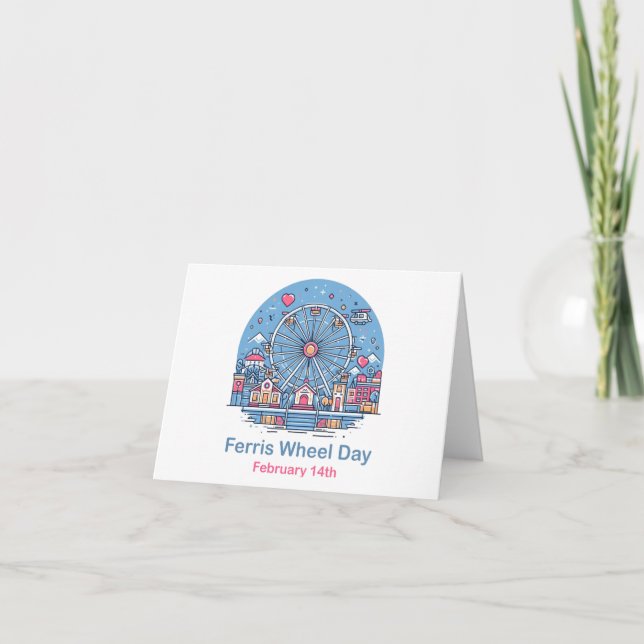 Carte 14 février : Journée de la grande roue de Ferris (Devant)