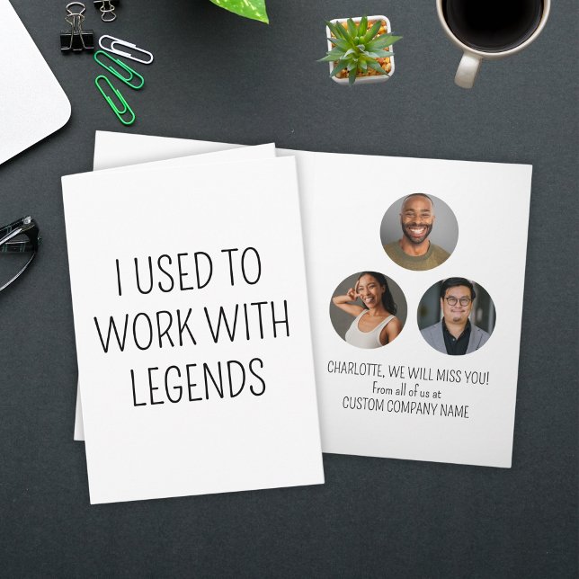 Carte 14 Photos Que J'Utilisais Pour Travailler Avec Des (14 Photos I Used To Work With Legends Coworker Card
)