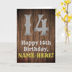 Carte 14e anniversaire : Country Western Inspiré Look, N