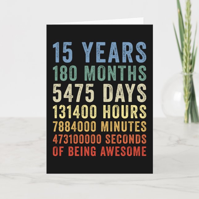 Carte 15 Ans À Être Génial Anniversaire (Devant)