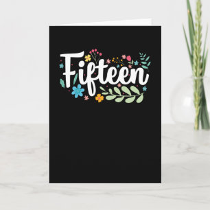 Carte 15 Ans Quinze 15e anniversaire Idée cadeau