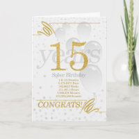 15 ans Sober Anniversaire Faux Gold Parties scinti