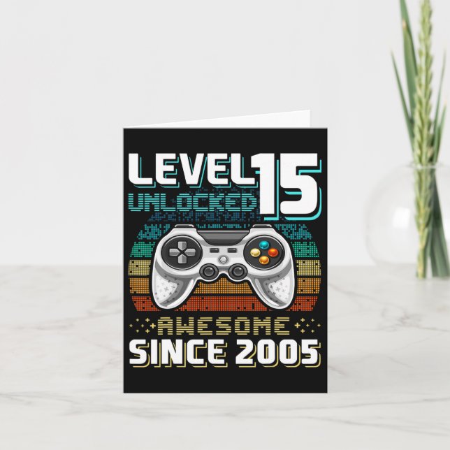 Carte 15 Déverrouillé Awesome 2005 jeu vidéo 15e anniver (Devant)