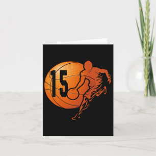 Carte 15e anniversaire amusant Bysketbyll Lover 15 ans G