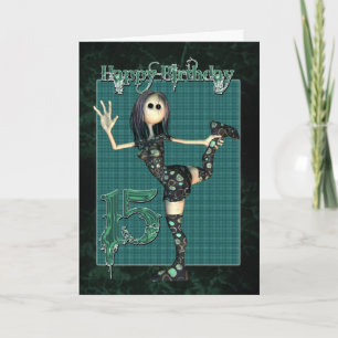 Carte 15e anniversaire avec Moonies H.I.P Rag Doll