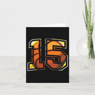 Carte 15e anniversaire Bysketbyll Cadeau Pour Joueur Num