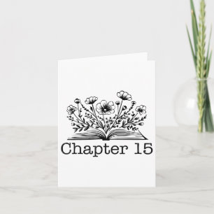 Carte 15e anniversaire Chapitre 15 Lecture livre Lover 1