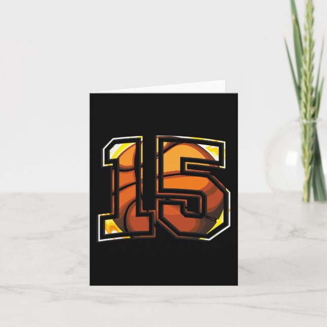 Carte 15e anniversaire de basket-ball cadeau pour le jou (Devant)