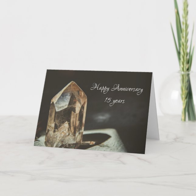 Carte 15e anniversaire de Mariage traditionnel en crista (Devant)