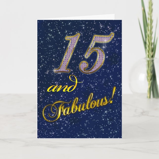 Carte 15e anniversaire pour quelqu'un Fabulous (Devant)