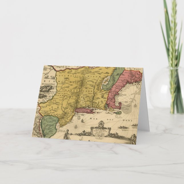 Carte 1685 Map - New Belgium, The New World, New England (Devant)