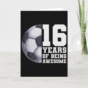 Carte 16 Ans À Être Incroyables Football Garçons 16e Ann