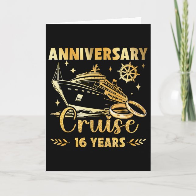 Carte 16 ans de mariage 16e anniversaire de mariage Croi (Devant)