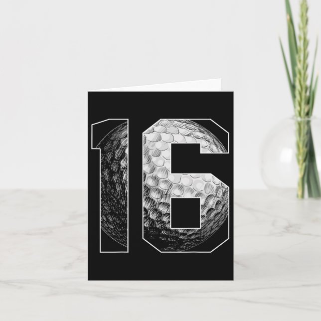 Carte 16e anniversaire Boy Golf Player Golf 16 ans (Devant)