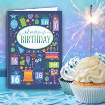 16e anniversaire gâteaux présente BlueCard
