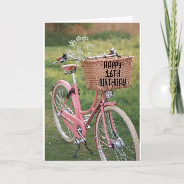 Carte *16e ANNIVERSAIRE* MAINTENANT VOUS POUVEZ CONDUIRE (Devant)