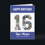 Carte 16e anniversaire Numéro 16 Collage photo<br><div class="desc">Célébrez le 16e anniversaire de naissance ou de mariage avec ce collage photo imprimable. Choisissez vos photos préférées pour les afficher. Customisez le nom, le texte et la date correspondant à votre occasion. Ce sera un bon souvenir avec un message personnalisé à regarder en arrière avec la famille et les...</div>