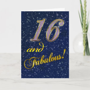 Carte 16e anniversaire pour quelqu'un Fabulous