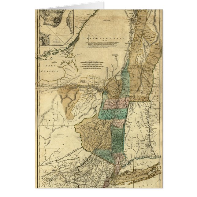 carte 1776 de New York, de New Jersey et du Québec (Devant)