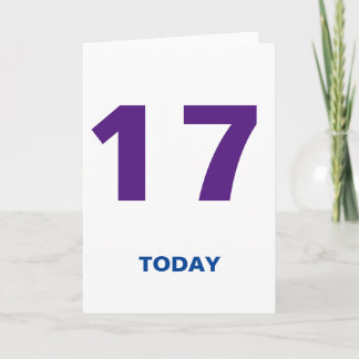 Carte 17 années 17 aujourd'hui d'anniversaire