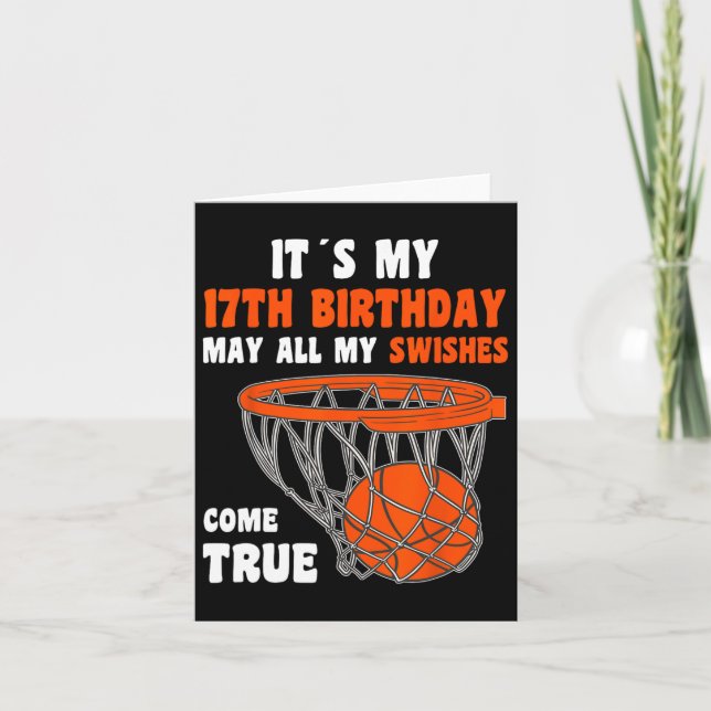 Carte 17 Ans Joyeux 17e Anniversaire Bysketbyll 17e Bi (Devant)