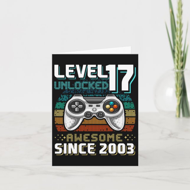 Carte 17 Déverrouillé Awesome 2003 jeu vidéo 17e anniver (Devant)
