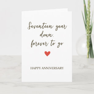 Carte 17e anniversaire – Dix-sept ans écoulés et pour to