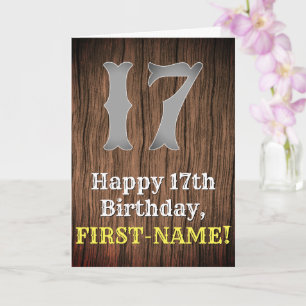 Carte 17e anniversaire : Pays inspiré par l'Ouest Look,