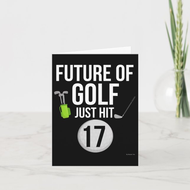 Carte 17ème Anniversaire Golf T Chemise 17 Anniversaire  (Devant)