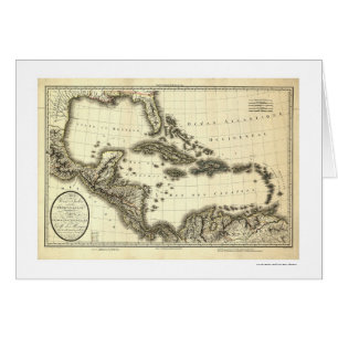 Carte 1806 des Antilles et du Golfe du Mexique