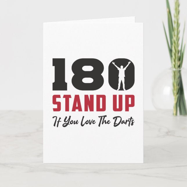 Carte 180 Darts Bullseye Dartboard Arrow Funny Gift Idea (Devant)
