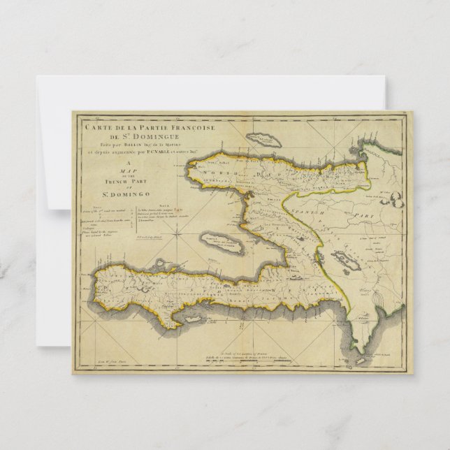 Carte 1814 du Haïti par Mathew Carey (Devant)