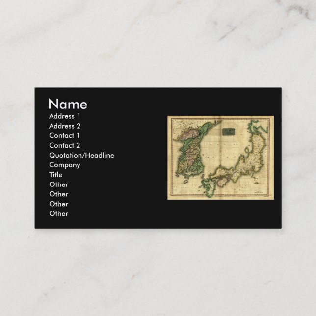 Carte 1815 de la Corée et du Japon (Devant)