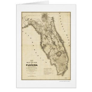 Carte 1839 de la Floride de guerre de Seminole