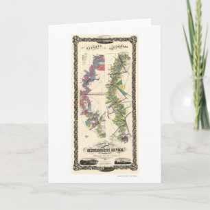 Carte 1858 du fleuve Mississippi