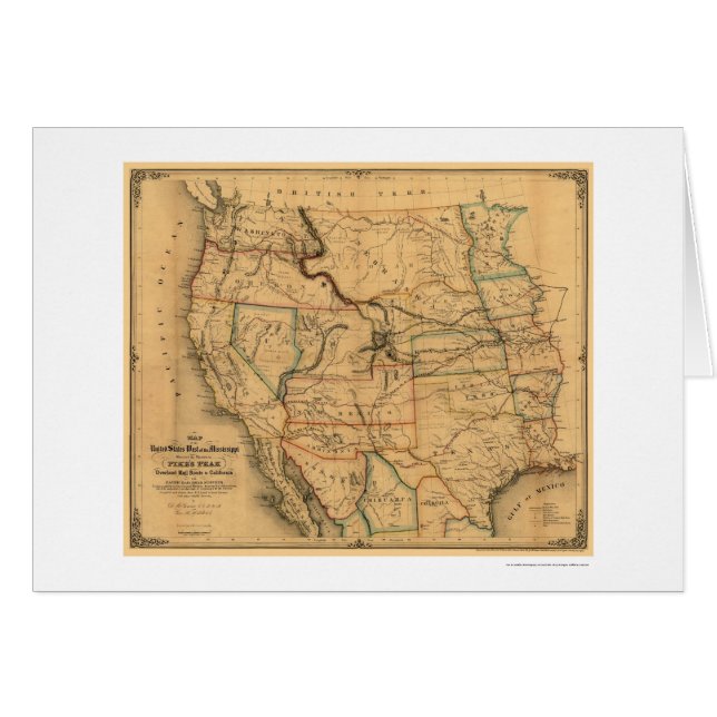 Carte 1859 de chemin de fer d'itinéraire de (Devant horizontal)