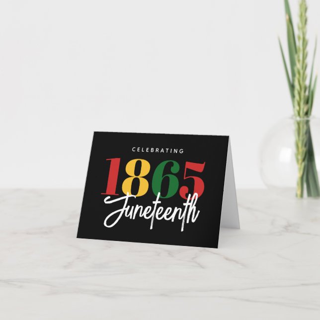 Carte 1865 Liberté Célébration de l'histoire noire (Devant)