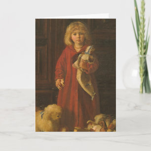 Carte 1885 Noël Matin peinture de Mansel Lewis